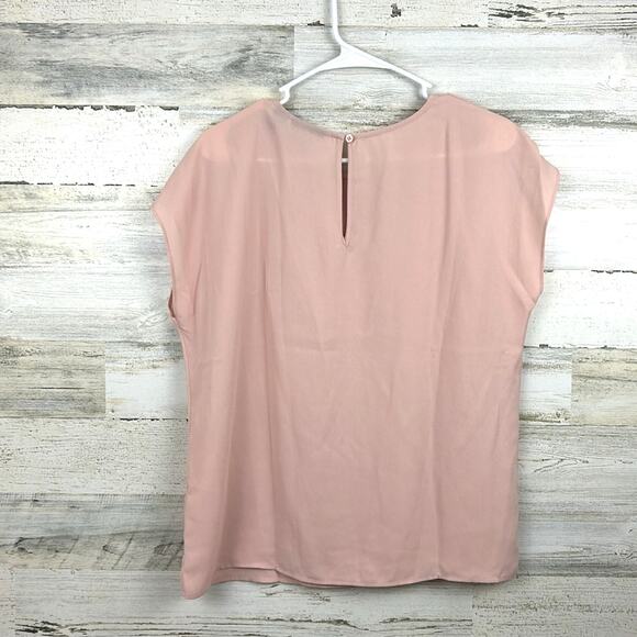 Halogen Womens Small Pink Lightweight Short Sleeve Pullover Blouse Top Work NEW - Picture 2 of 5